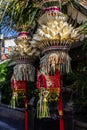 Penjor pole decoration for Galungan celebration, Bali Island, Indonesia Royalty Free Stock Photo