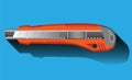 Penknife on blue background