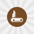Penknife icon. army knife isolated icon. tool design element