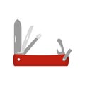 Penknife icon, flat style