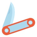 Penknife icon, flat style