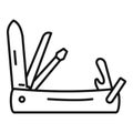 Penknife icon, outline style