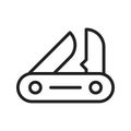 Penknife icon vector image.