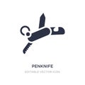 penknife icon on white background. Simple element illustration from Tools and utensils concept