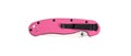 Penknife isolate on white background. Modern pink folding knife