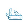 Penknife linear icon concept. Penknife line vector sign, symbol, illustration.