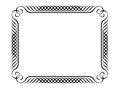 Penmanship decorative frame Royalty Free Stock Photo
