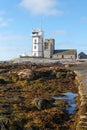 Penmarc`h lighthouse in finistere coast Royalty Free Stock Photo