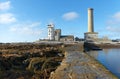 Penmarc`h lighthouse in finistere coast Royalty Free Stock Photo