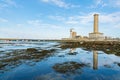 Eckmuhl ligthhouse in Penmarch on the coast of Brittany Royalty Free Stock Photo