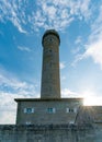 Eckmuhl ligthhouse in Penmarch on the coast of Brittany Royalty Free Stock Photo