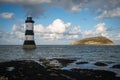 Penmon Lighthouse and Puffin Island Royalty Free Stock Photo