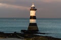 Penmon, pen Mon Lighthouse at sunset, centred