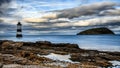 Penmon Lighthouse Angelsey North Wales Royalty Free Stock Photo