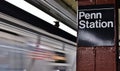 Penn Station New York City Subway Station NYC Underground MTA Metro Platform Royalty Free Stock Photo