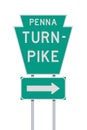 Penna Turnpike road sign Royalty Free Stock Photo