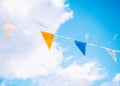 Pennant Flags in the Blue Sky