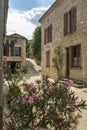 Picturesque architecture along the streets of tourism destination Penne d`Agenais