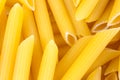 Penne italian pasta as background