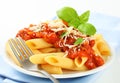Penne with meat tomato sauce