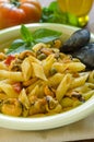 Penne with mussels and bottarga
