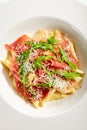Penne in parmesan sauce Royalty Free Stock Photo