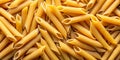 penne pasta close up flatlay top view AI Generative