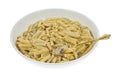 Penne pasta meal in bowl with spoon Royalty Free Stock Photo