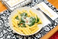 Penne pasta meal for one Royalty Free Stock Photo