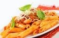 Penne with meat tomato sauce