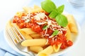 Penne with meat tomato sauce