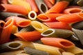Penne tricolore pasta Royalty Free Stock Photo