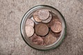 Pennies in a Jar Royalty Free Stock Photo