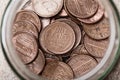 Pennies in a Jar Royalty Free Stock Photo