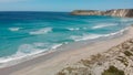 Pennington Bay is a wonderful beach in Kangaroo Island, South Australia. Aerial view from drone