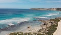 Pennington Bay is a wonderful beach in Kangaroo Island, South Australia. Aerial view from drone