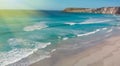 Pennington Bay is a wonderful beach in Kangaroo Island, South Australia. Aerial view from drone