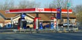 Pennsburg, Pennsylvania, U.S - April 12, 2021 - The Exxon gas station during a sunny day Royalty Free Stock Photo