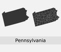 Pennsylvania counties vector map