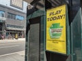 Pennsylvania Lottery Sign, Play Today, Gambling, Philadelphia, PA, USA