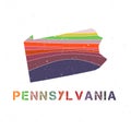 Pennsylvania map design.