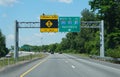 Pennsylvania, U.S - August 21, 2021 - The highway with sign into Interstate 283, 81 and 83 towards Harrisburg