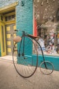 Penny Farthing or High Wheel bicycle on the street