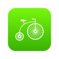Penny-farthing icon digital green Royalty Free Stock Photo