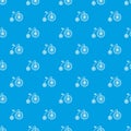 Penny-farthing pattern seamless blue Royalty Free Stock Photo