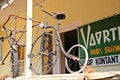 A Penny Farthing vintage bicycle on display