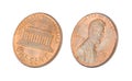 Penny isolated on white Royalty Free Stock Photo