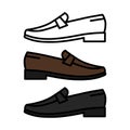 Penny loafer shoes icons