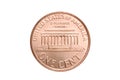 Penny macro isolated Royalty Free Stock Photo