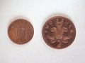 Penny and Pence coins, United Kingdom